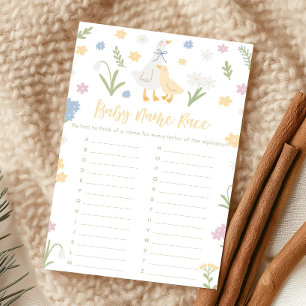 Dummer Gans Gingham Baby Shower Name-Rennen Spiel