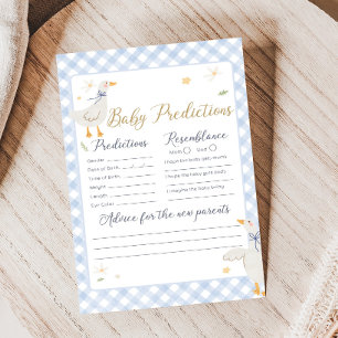 Dummer-Gans-Gingham-Baby-Shower-Vorhersage-Spiel