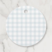 Dummer Gans-Gingham-Birthday-Geschenkanhänger Geschenkanhänger (Rückseite)