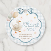 Dummer Gans-Gingham-Birthday-Geschenkanhänger Geschenkanhänger (Vorderseite)