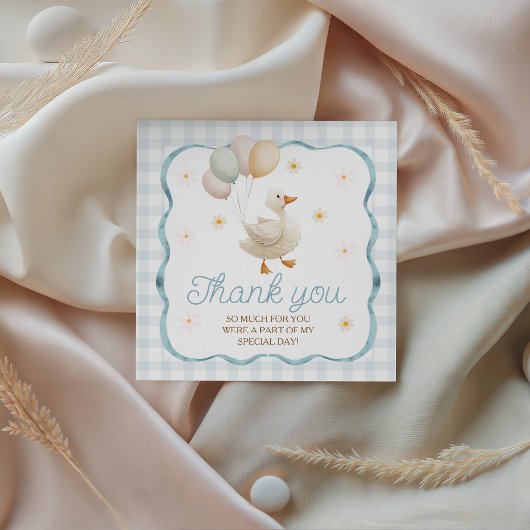 Dummer Gans-Gingham-Birthday-Geschenkanhänger Geschenkanhänger