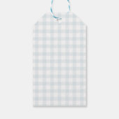 Dummer Gans-Gingham-Birthday-Geschenkanhänger Geschenkanhänger (Rückseite)