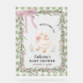 Dummer-Gans-Gingham-Willkommens-Baby-Party Acrylschild (Vorderseite)