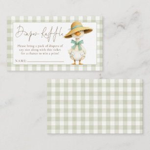 Dummer-Gans-Gingham-Windel-Raffle-Baby-Party Begleitkarte