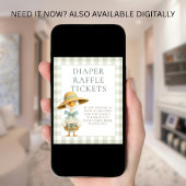Dummer Gans-Gingham-Windel-Raffle-Baby-Shower-Schi Poster