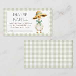 Dummer-Gans-Gingham-Windel-Verlosung-Baby-Party Begleitkarte