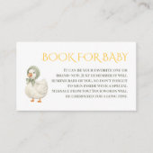 Dummer Gans Grün Neutrales Buch Für Baby Shower Begleitkarte (Vorderseite)