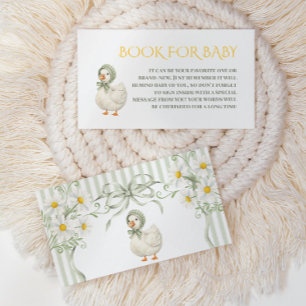 Dummer Gans Grün Neutrales Buch Für Baby Shower Begleitkarte