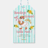 Dummer Gans Hallo Poolparty Streifen Geschenkanhänger (Vorderseite)