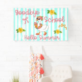 Dummer Gans Hallo Sommerparty Streifen Banner (Insitu)