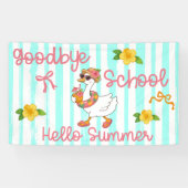 Dummer Gans Hallo Sommerparty Streifen Banner (Horizontal)