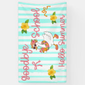 Dummer Gans Hallo Sommerparty Streifen Banner (Vertikal)