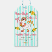 Dummer Gans Hallo Sommerparty Streifen Geschenkanhänger (Vorderseite)