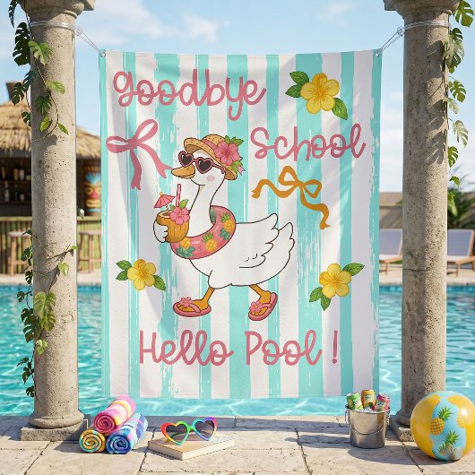 Dummer Gans Hallo Sommerparty Streifen Wandteppich