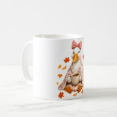 Dummer Gans Herbst Kaffee Kirschblüten-Decke Kaffeetasse (Vorderseite Links)