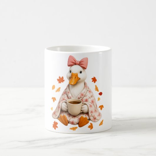 Dummer Gans Herbst Kaffee Kirschblüten-Decke Kaffeetasse (Mittel)