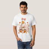 Dummer Gans Herbst Kaffee Kirschblüten-Decke T-Shirt (Vorne ganz)