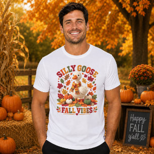 Dummer Gans Herbst Stimmung Faux Häkelgans Unisex T-Shirt