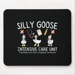 Dummer Gans Intensivstation Pflege icu Krankenschw Mousepad