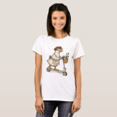 Dummer-Gans-Kunstlehrer | | Lustige Gans auf Rol T-Shirt (Vorne ganz)