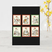Dummer-Gans-Kunstlehrer-Weihnachten-Stempel-Maleri Karte (Gelbe Blume)