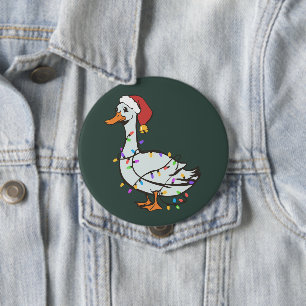 Dummer Gans Licht Weihnachten Lustige Ente Weihnac Button