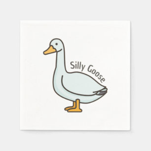 Dummer Gans, Lustige Gans, Gansliebhaber Serviette