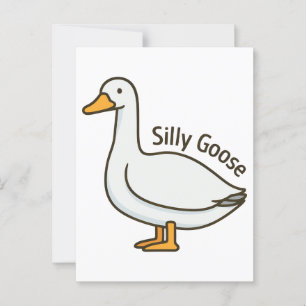 Dummer Gans Lustiger Cartoon-Gans Postkarte