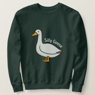 Dummer Gans Lustiger Cartoon-Gans Sweatshirt