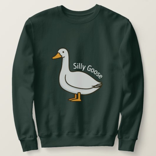 Dummer Gans Lustiger Cartoon-Gans Sweatshirt (Design vorne)