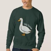 Dummer Gans Lustiger Cartoon-Gans Sweatshirt (Vorderseite)