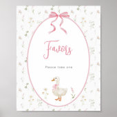 Dummer-Gans-Mädchen-Baby-Shower-Geschenke Poster (Vorne)