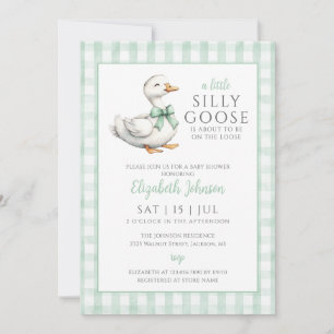 Dummer Gans Neutral Baby Shower Foto QR Code Einladung