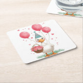 Dummer-Gans-Papieruntersetzer Rechteckiger Pappuntersetzer (angewinkelt)