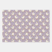 Dummer-Gans-Party – Cartoon-Gans-Design Geschenkpapier Set (Vorderseite 3)