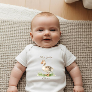 Dummer Gans Personalisiertes Geschenk Neugeborenes Baby Strampler