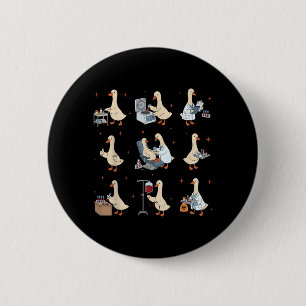 Dummer-Gans-Phlebotomist-Krankenschwester-Phleboto Button