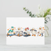 Dummer Gans Physiotherapie , Physiotherapeut Feiertagskarte (Stehend Vorderseite)