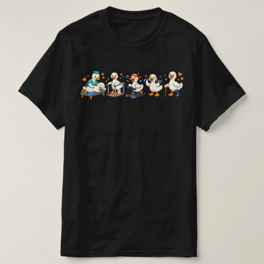 Dummer Gans Physiotherapie , Physiotherapeut T-Shirt (Design vorne)