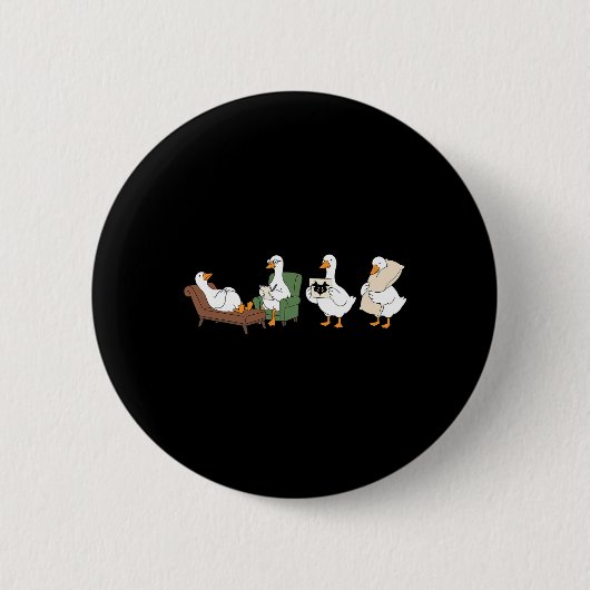 Dummer Gans Psych Krankenschwester Psychische Gesu Button (Vorderseite)