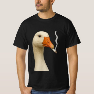 Dummer Gans Rauch-Meme Rauchende Gans Zigarette T-Shirt