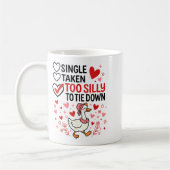 Dummer Gans Romantischer Status Lustiges Liebesleb Kaffeetasse (Links)