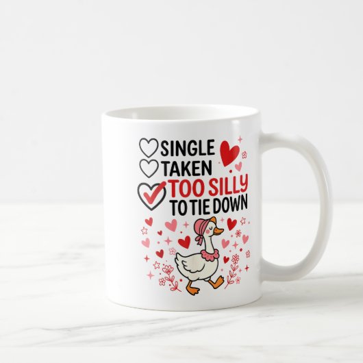 Dummer Gans Romantischer Status Lustiges Liebesleb Kaffeetasse (Rechts)