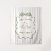 Dummer Gans Rosa Babyparty-Banner Wandteppich (Vorderseite)