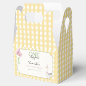 Dummer Gans Rosa Ballons Gingham 1. Geburtstag Geschenkschachtel (Geöffnet)