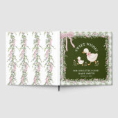 Dummer Gans Rosa Gingham-Baby-Party  Gästebuch (Voll)