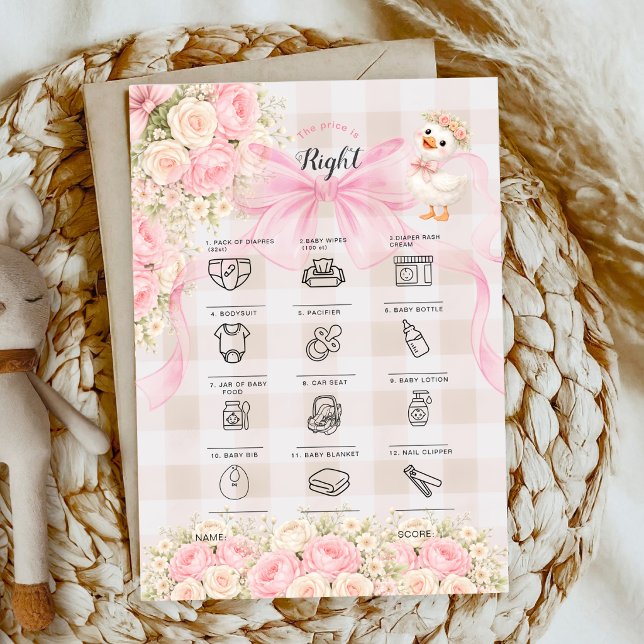 Dummer Gans Rosa Gingham Baby Price is Right Spiel (Von Creator hochgeladen)