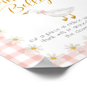 Dummer Gans Rosa Gingham Baby Shower Bauch Raten  Poster (Ecke)