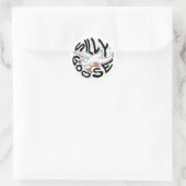 Dummer Gans Runder Aufkleber (Tasche)