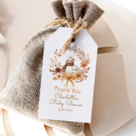 Dummer Gans Rustikaler Herbst-Baby Shower Danke Geschenkanhänger